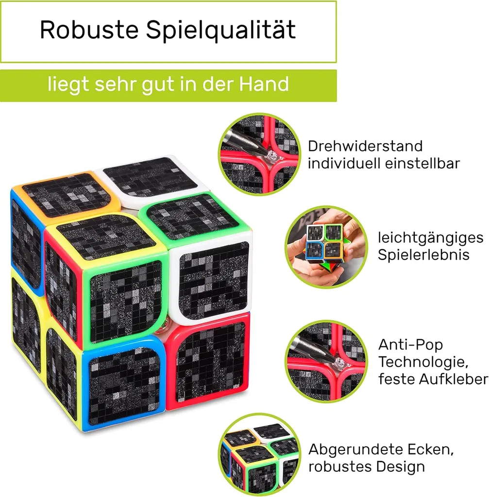 CUBIDI Speed-Cube 2x2 Finis les Blocages Rotation Fluide et Rapide - 5