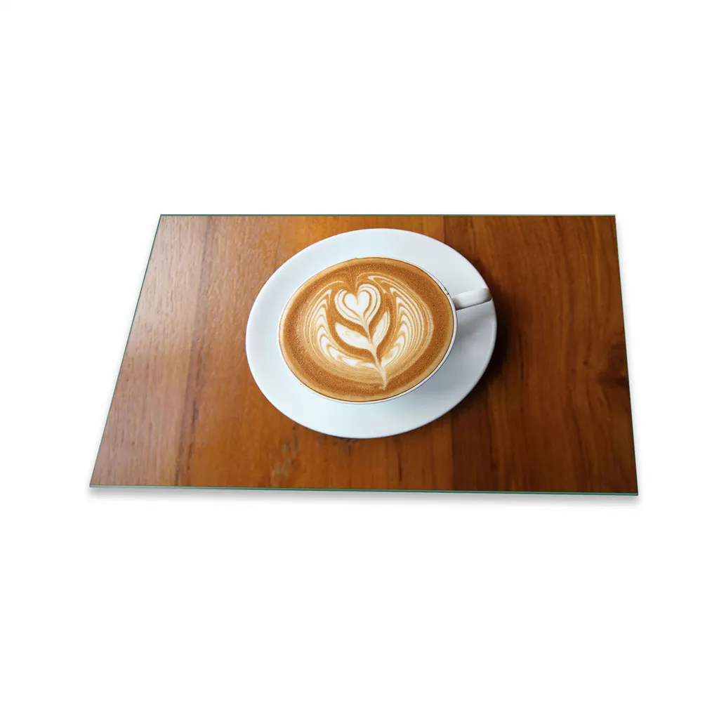 Piastra Copri Piano Cottura 80x52 Vetro Temperato Marrone Caffè