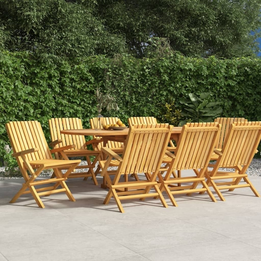 "2026 Promotion" Gartenstühle 8 Stk. - Hohe Qualität - Klappbar 61x67x90 cm Massivholz Teak - Gartenstühle CC9191