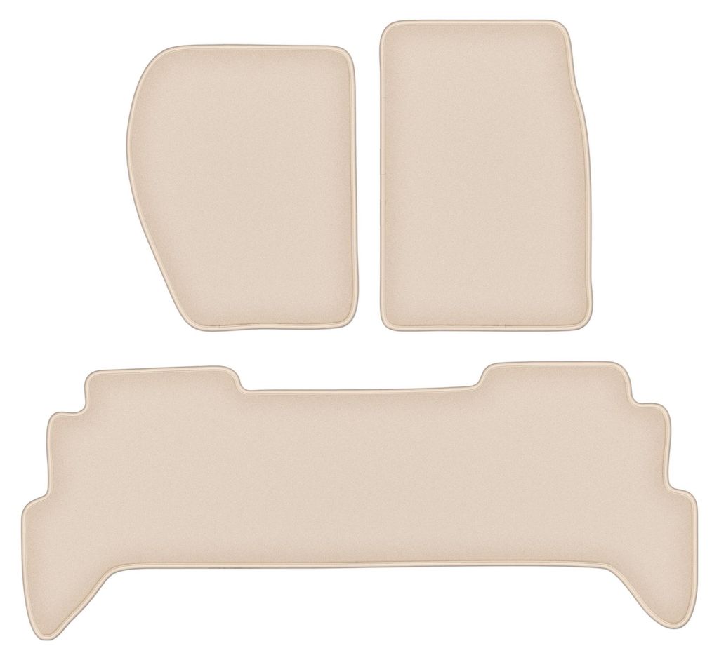 DURBAN Beige Velours-Fußmatten-Set für Land Rover Discovery I Geländewagen (1989-1998)