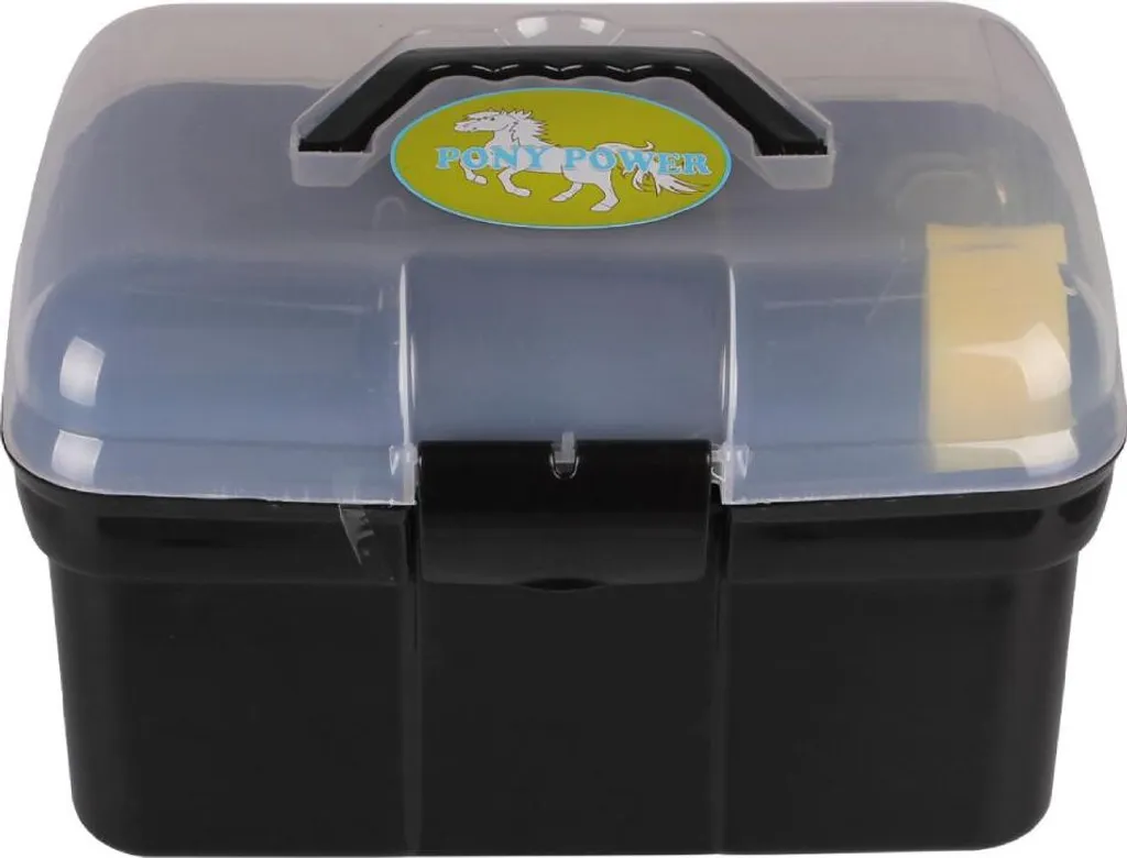 Fini le Désordre avec ce Coffre de Pansage QHP Pony Power Noir Solide