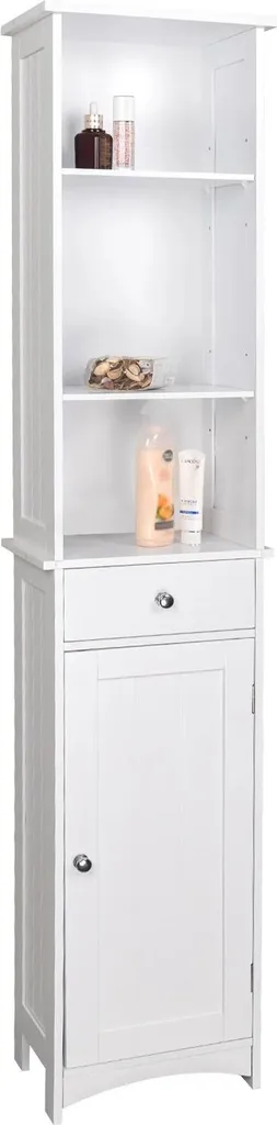 Armoire de salle de bains en PVC blanc 165cm imperméable et robuste