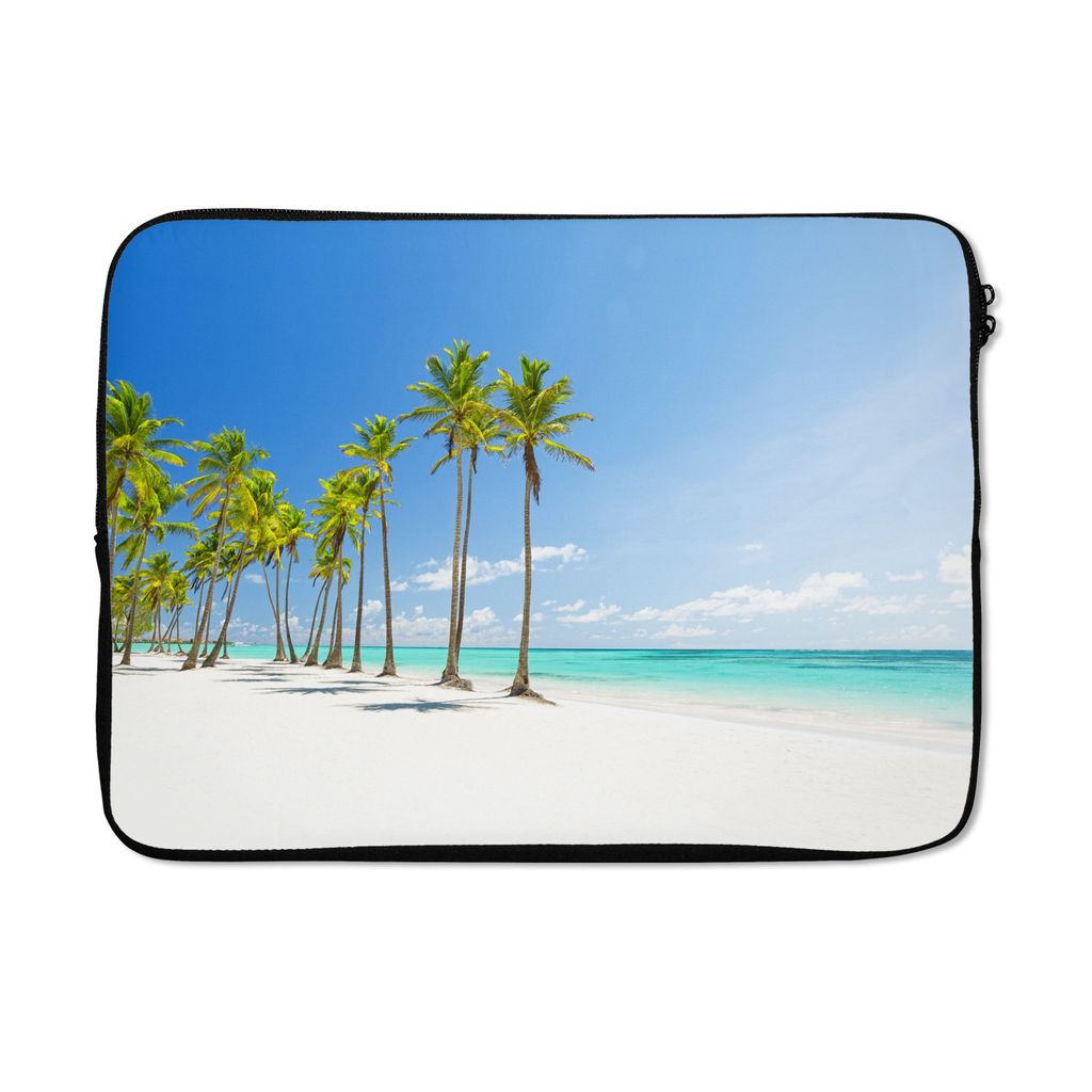MuchoWow Laptop Hülle 14 ZollTropisch - Strand - Palme Laptoptasche - Laptoptasche - Stoßsicher - Schutzhaube