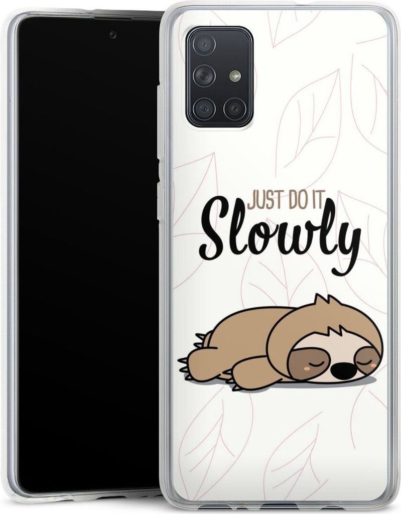 DeinDesign Handyhülle für Samsung Galaxy A71 Silikon Hülle Case Smartphone Schutzhülle Faultier Tiere lazy sunday