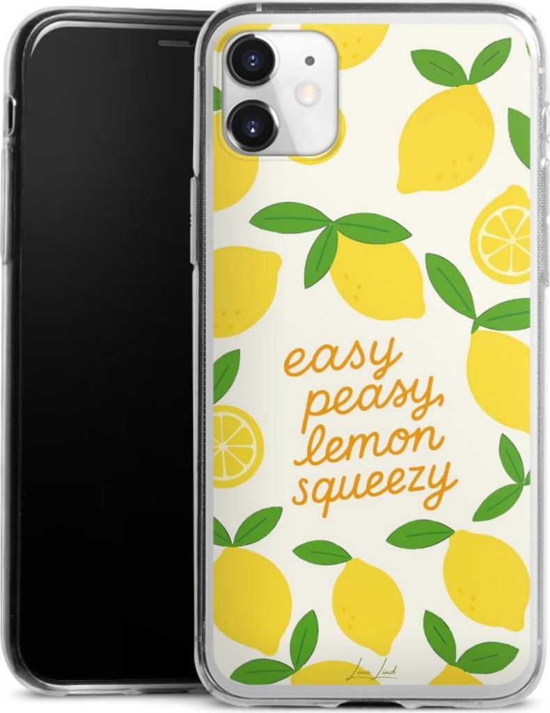 DeinDesign Slim Hülle für Apple iPhone 11 Silikon Case Ultra Dünn Handyhülle Statement Zitrone Spruch