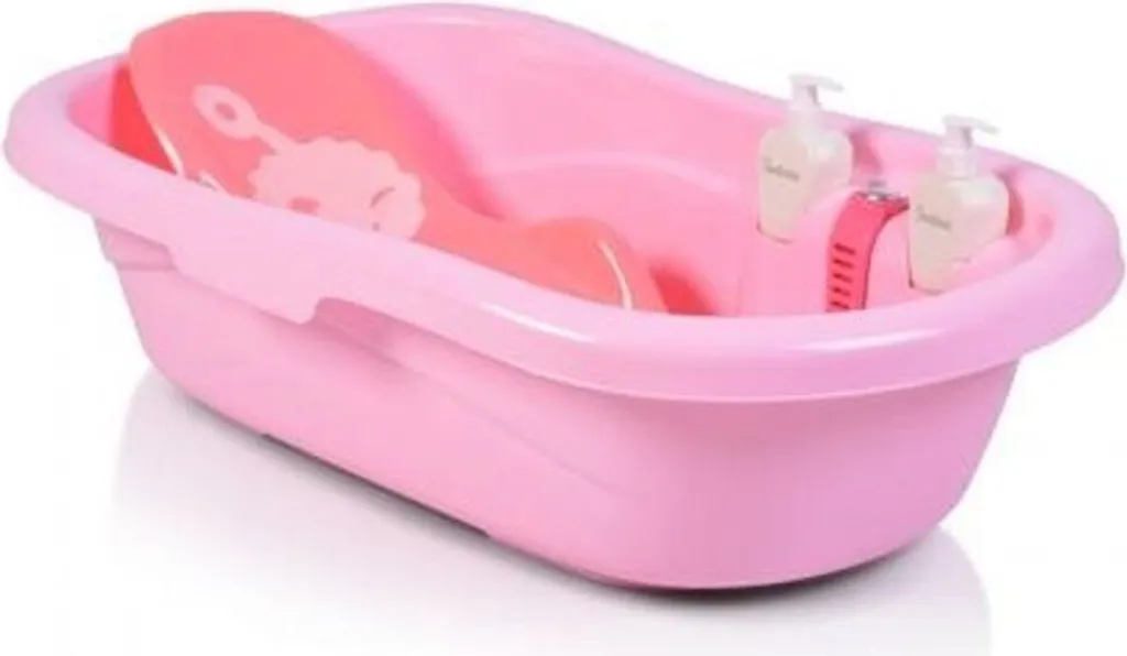 Baignoire Bébé Rose Santorini Moni Baby Idéale pour le Bain Quotidien