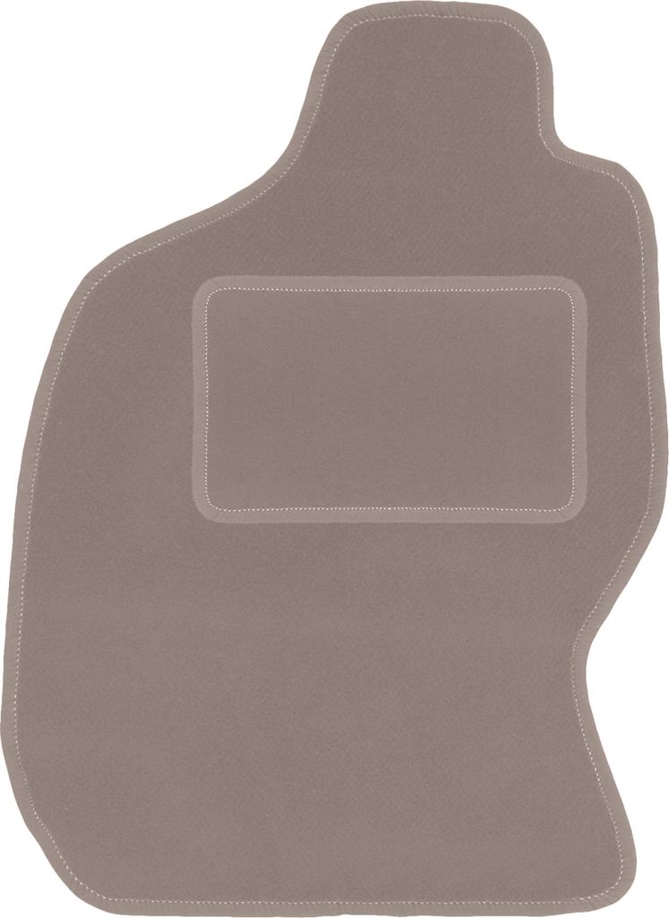 Fahrerfußmatte Velours beige passend für Nissan Patrol Y61 GU GR (1998-2004, Feld) – mit Befestigungen – passgenau