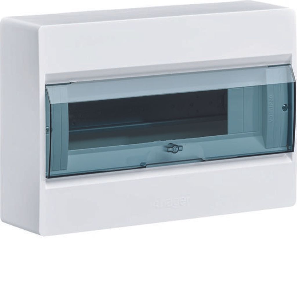 HAGER cosmos Verteiler 1x12 Aufputz IP40 Tür transparentne Produktbild 
