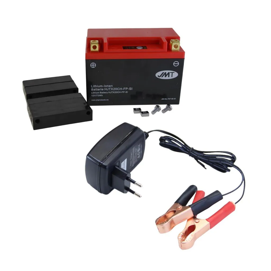 Batterie JMT HJTX20CH-F Lithium 12V Pôle Positif Gauche + Chargeur