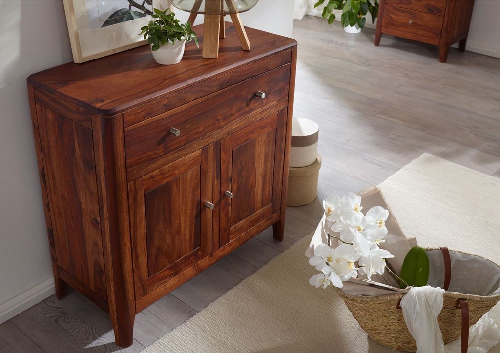 MASSIVMOEBEL24 Sideboard Sheesham 88x40x85 walnuss geölt Produktbild 