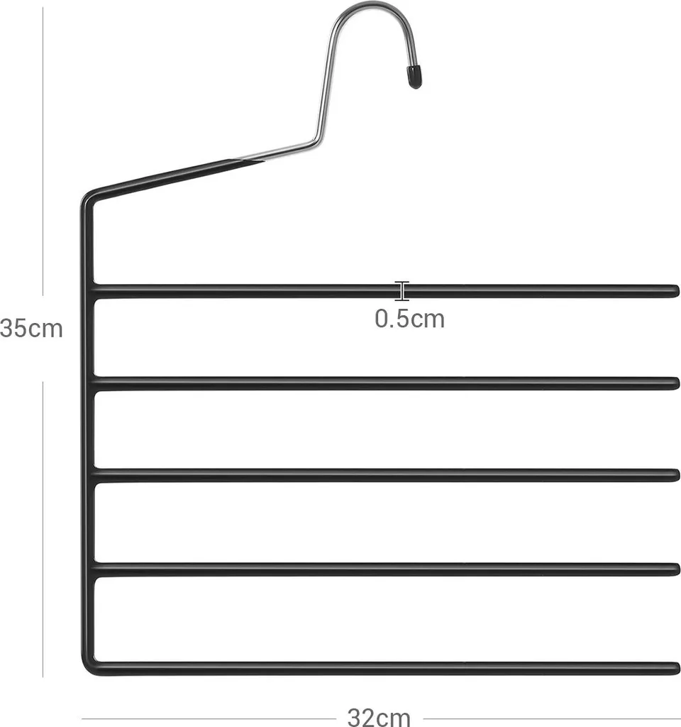 Optimisateur de dressing lot de 4 cintres multiples noir spécial studio