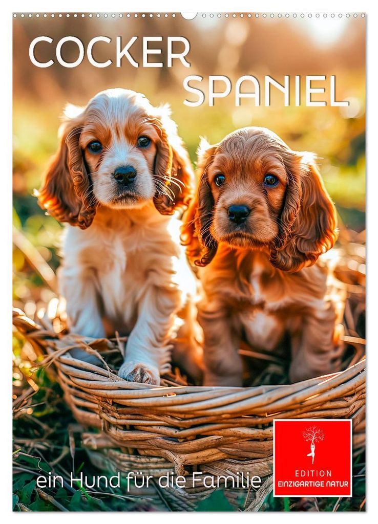 Cocker Spaniel - ein Hund für die Familie (Wandkalender 2027 DIN A2 hoch), CALVENDO Monatskalender