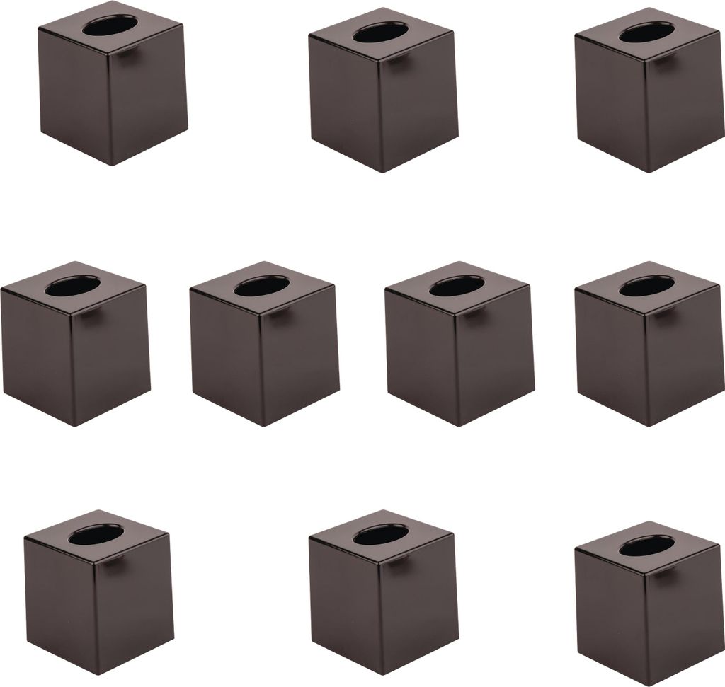 Bolero Taschentuchbox Kubus - schwarz - Kunststoff - 10 Boxen