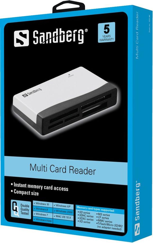 Sandberg Multi Card Reader, CF, MMC, Memory Stick (MS), Obrázek produktu 
