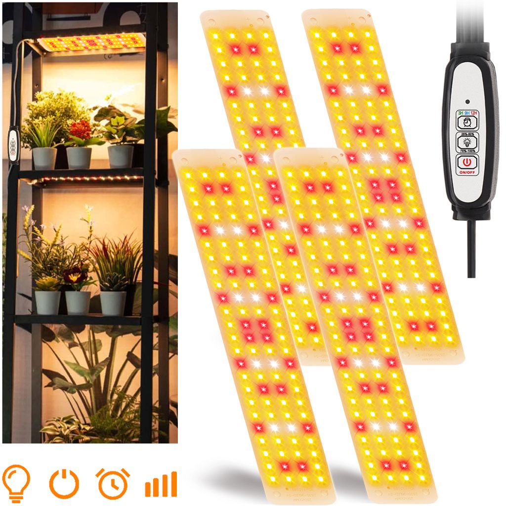 18W Pflanzenlampe LED Sonnenlicht mit 3/9/12H Timer,sechs Dimmungsebenen,384 LEDs Wachsen licht Grow Light für Zimmerpflanzen,Blumen,Gemüse