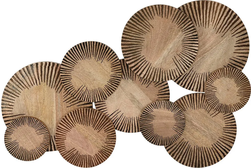 Objet de décoration murale en métal cercles entrelacés Home ESPRIT