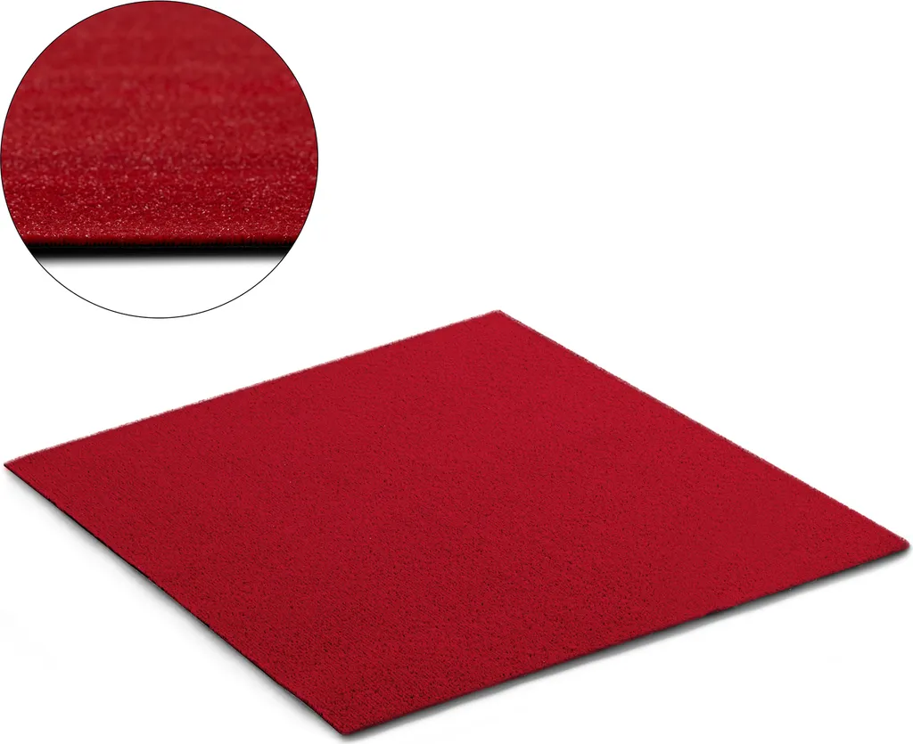 Gazon synthétique rouge 100x100 cm Spring haute densité anti-UV pro