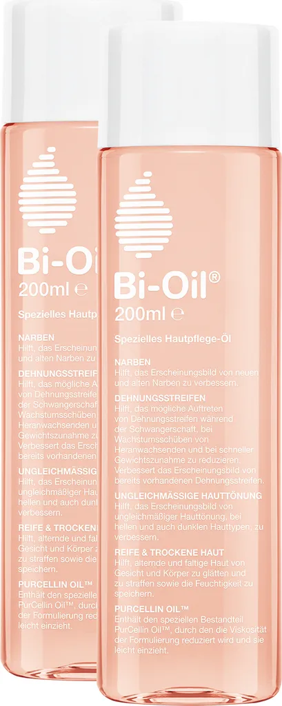Bi-Oil 2x olio speciale per la cura della pelle 200 ml aiuta in caso di smagliature e cicatrici - Aiuto in caso di pelle secca e tono della pelle non uniforme