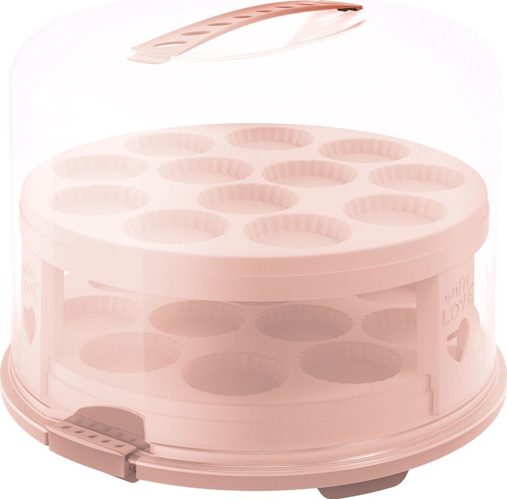 Tortenglocke XL mit Trays FRESH, Farbe:Transparent/Linnea Produktbild 