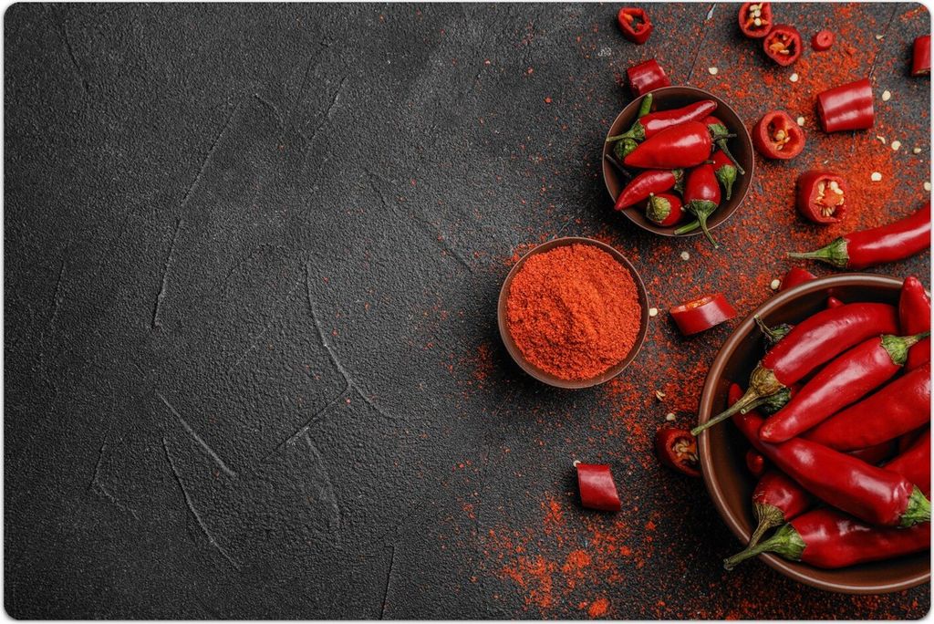 Küchenmatte 60x90 cm Vinylmatte Bodenmatte Dekoration - Paprika Gemüse
