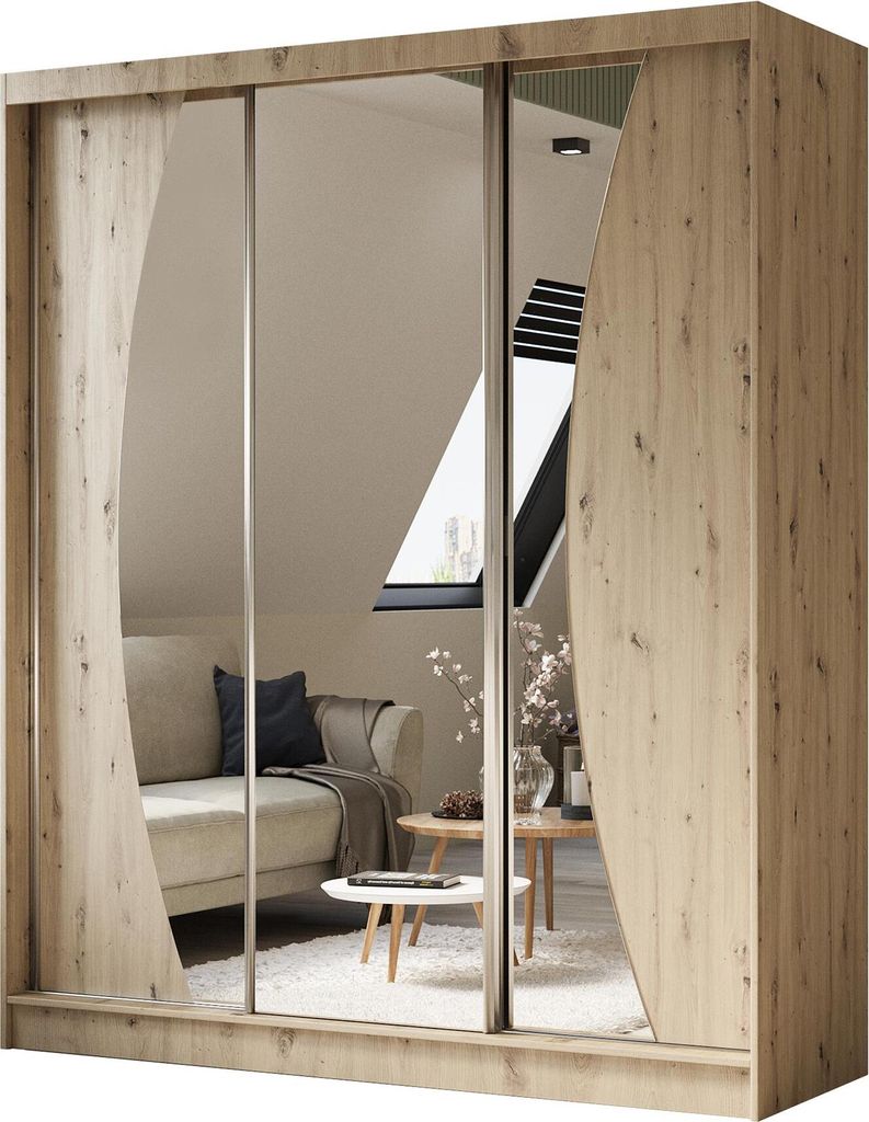 BEAUTYSOFA armoire moderne avec portes coulissantes VOX Image du produit 
