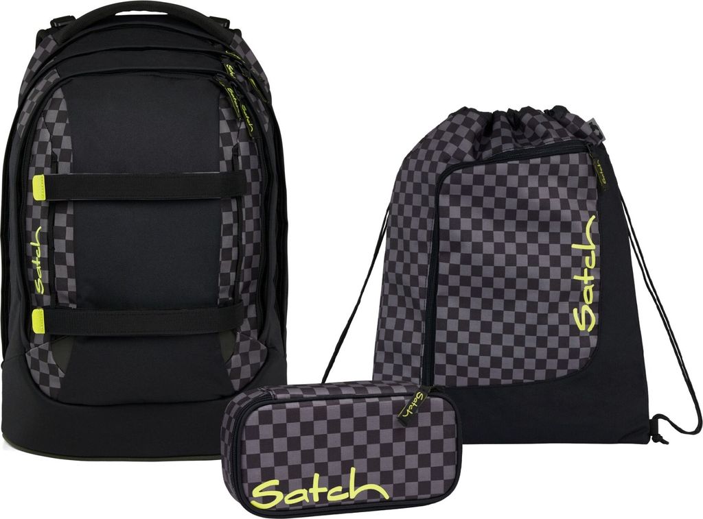 Satch Schulrucksack-Set PACK Dark Skate 3-teilig, ab 5. Klasse