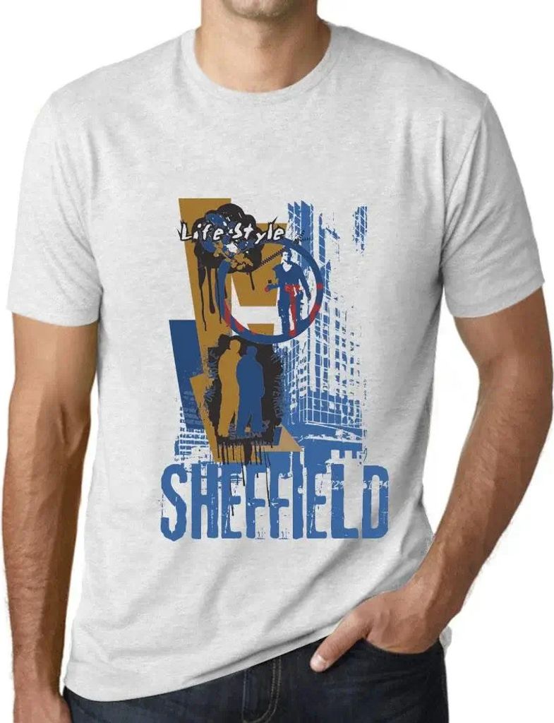 Herren Grafik T-Shirt Sheffield Lebensstil – Sheffield Lifestyle – Öko-Verantwortlich Vintage Jahrgang Kurzarm Lustige Druck Geburtstag Gesche...