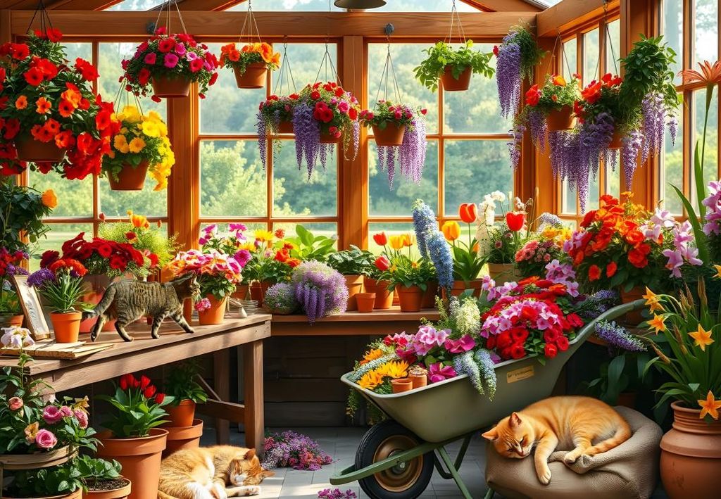Alipson Puzzle Nap in the Greenhouse - Kinderpuzzle mit Gewächshaus-Motiv