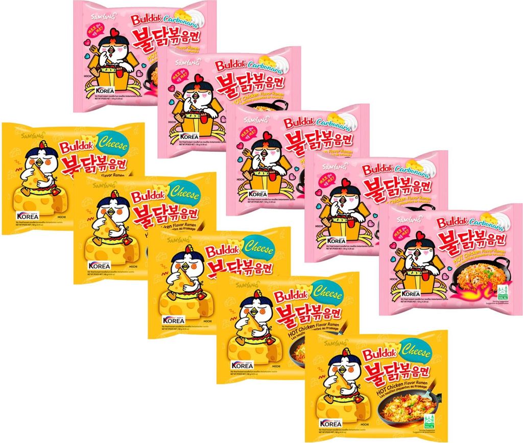 Samyang Hot Chicken Ramen Bundel – 5x Carbonara (130g) + 5x Productafbeelding 