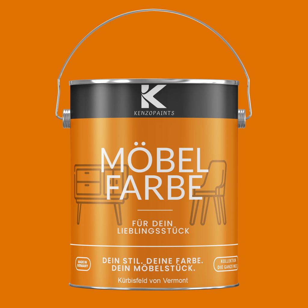 Kenzopaints 2,5Liter Möbelfarbe Möbellack - Kürbisfeld von Vermont