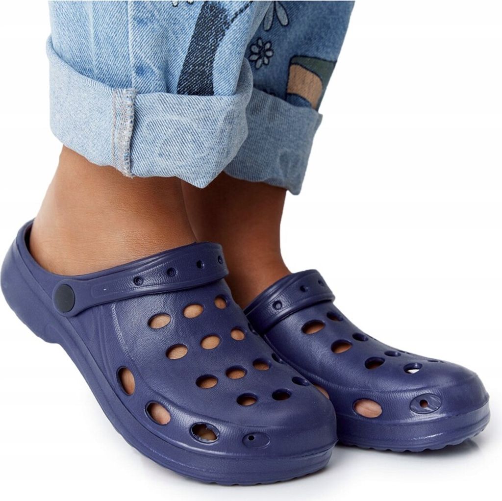 Damen Herren Kinder Clogs Schaum Schuhe Badeschuhe Gartenschuhe Agenda Dunkelblau Gr.36