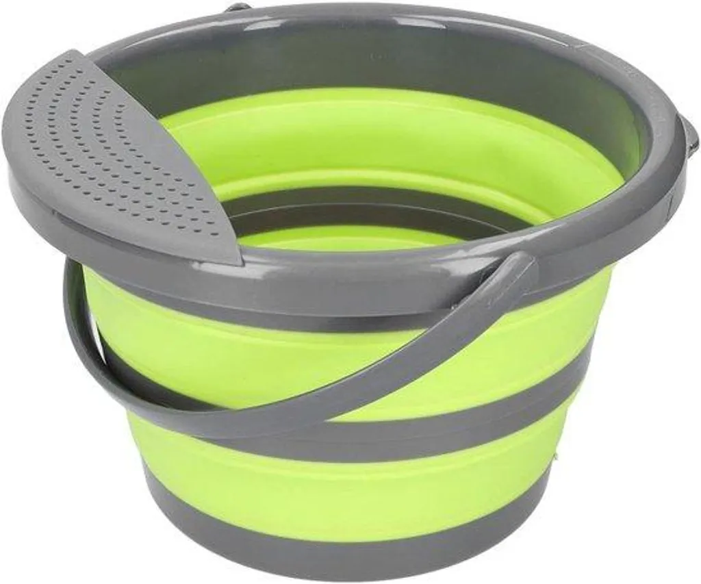Seau pliable rétractable multi-usage pour lavage auto et extérieur