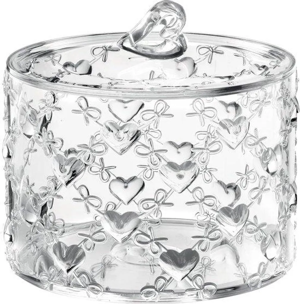 Boîte de rangement cristal Ø 15,7 cm haute résistance avec couvercle
