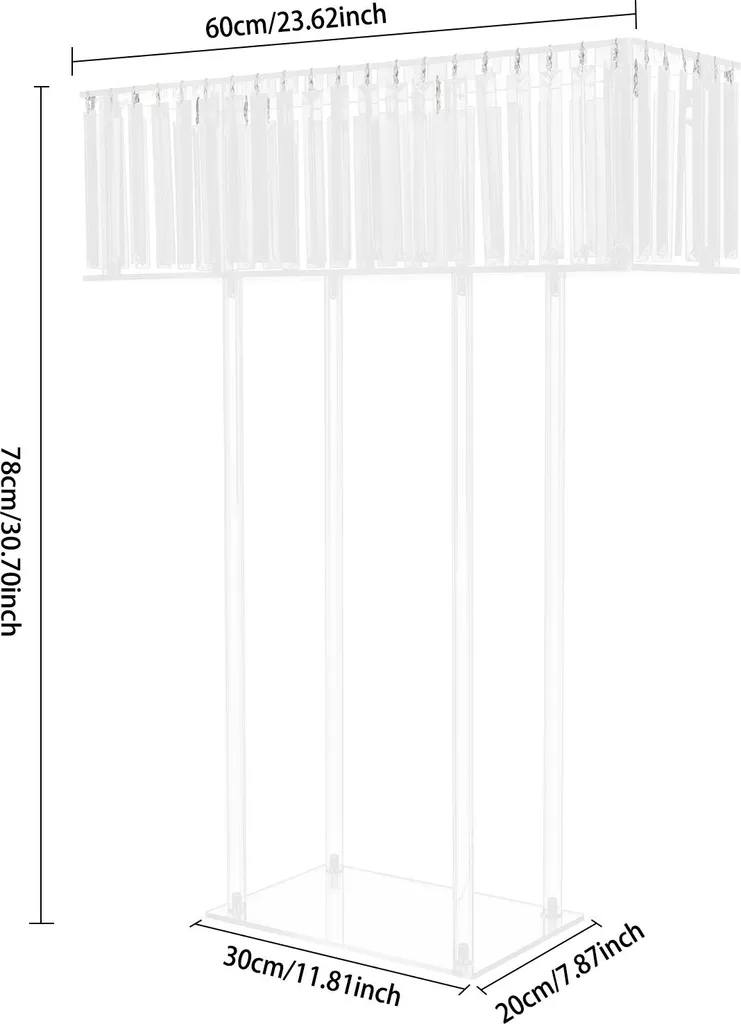 Support pour fleurs en acrylique transparent multifonctionnel 40cm - 4