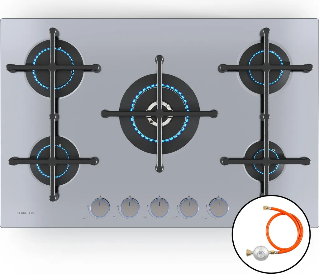 Cuisinez pour toute la famille avec la Plaque Gaz 5 Feux Klarstein 76cm