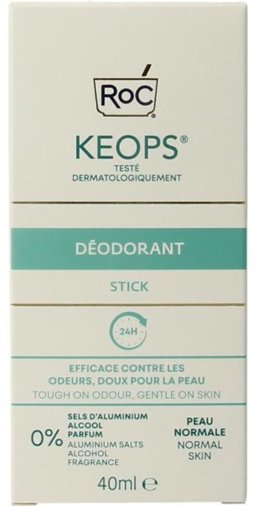 Roc Keops Deodorant Stick (40 ml) Productafbeelding 