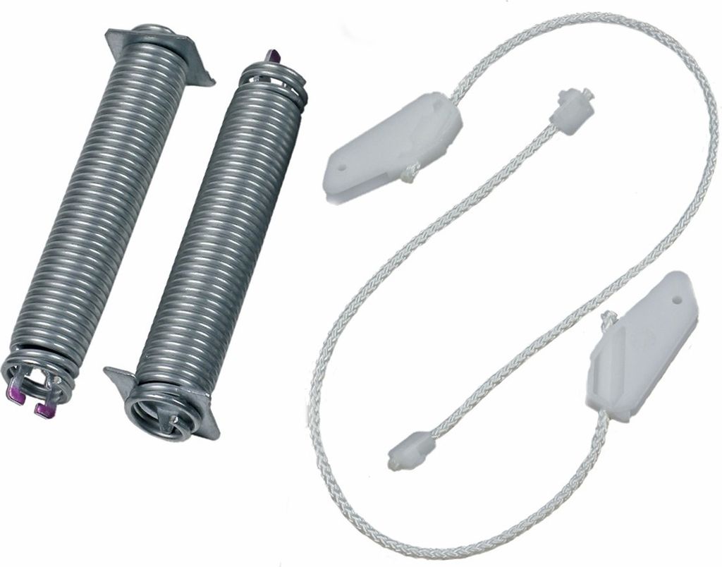 NEU Bosch Siemens 754873 00754873 2x Feder Farbcode Rosa 2x Seilzug + Montageanleitung für Türscharnier Spülmaschine Geschirrspüler auch Balay ...
