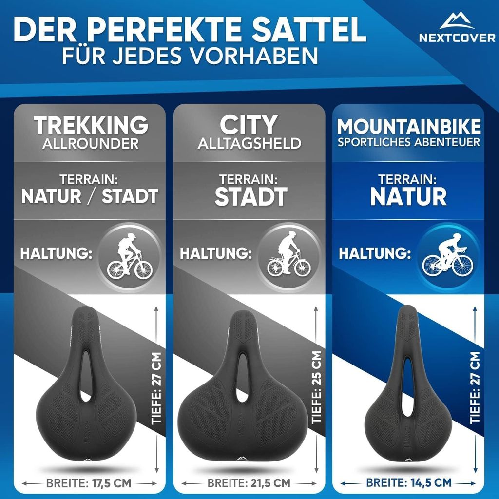 NEXTCOVER® Fahrradsattel - Das Original - mit Memory-Foam Produktbild 6