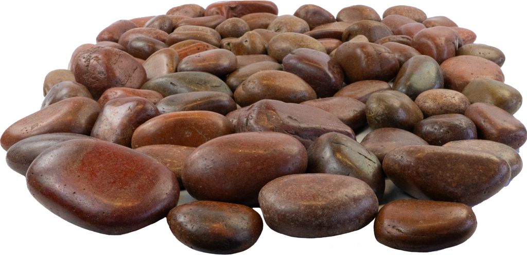 Dekosteine rot poliert 20 kg | Kieselsteine Garten 5-8 cm | Produktbild 