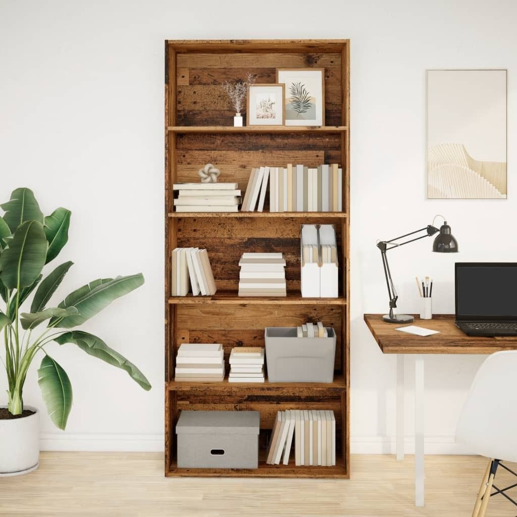 vidaXL Bücherregal Altholz-Optik 80x30x189 cm Holzwerkstoff