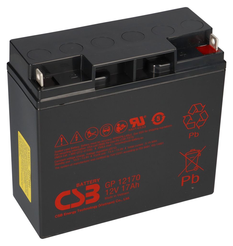 Akumulator kwasowo-ołowiowy CSB AGM GP12170 12V 17Ah - Zdjęcie produktu 
