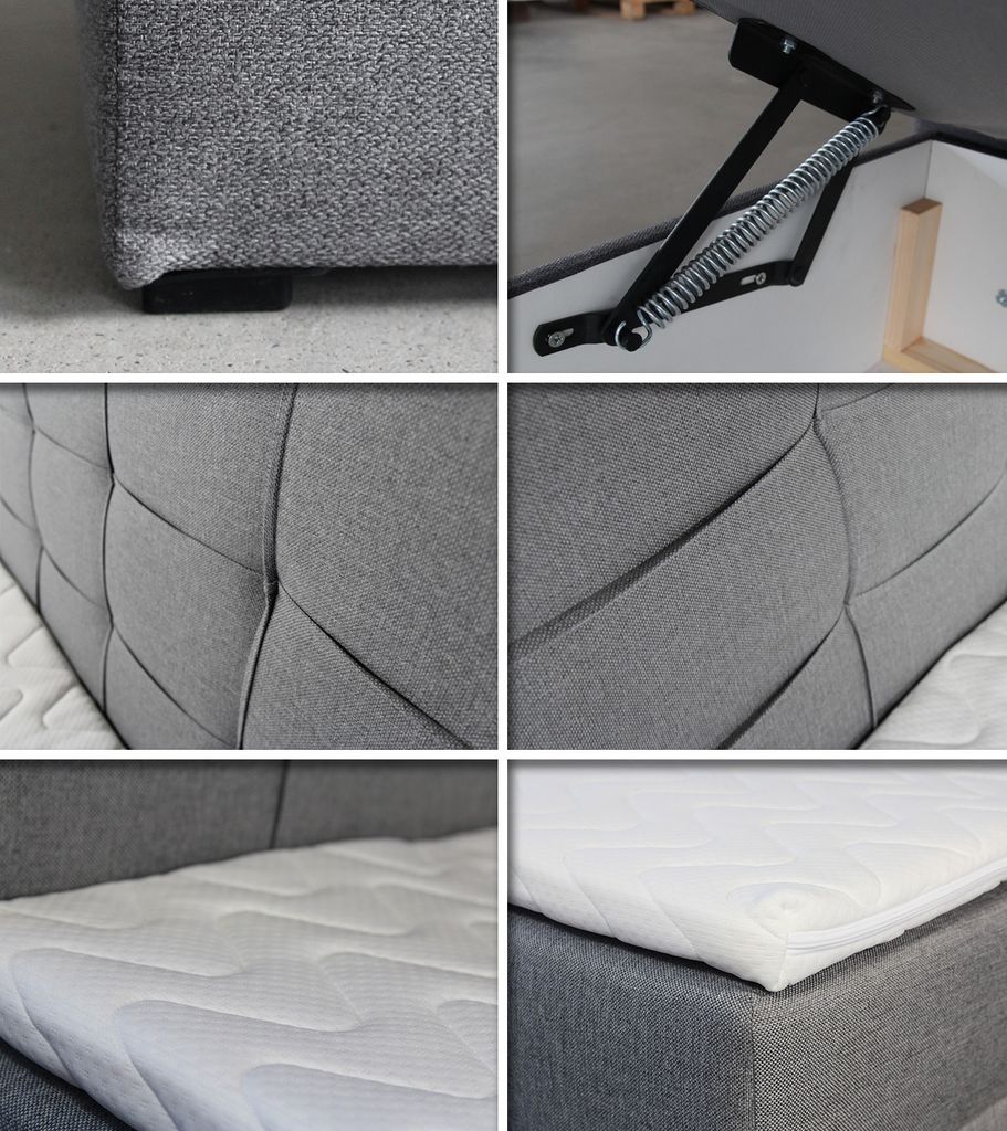 Boxspringbett Best Mini mit Bettkasten und Matratzentopper Produktbild 3