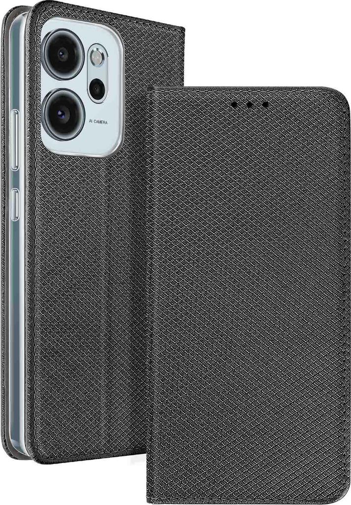 Avizar, Etui Oppo Reno14 F Streifenoptik Kartenfach & Stand, Schwarz