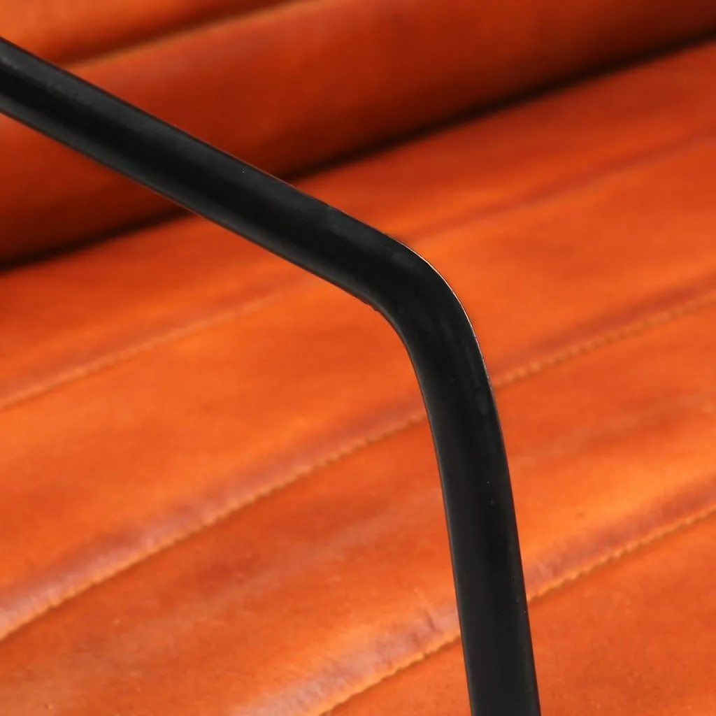 Fauteuil de salon marron clair cuir véritable - Mobilier design chic