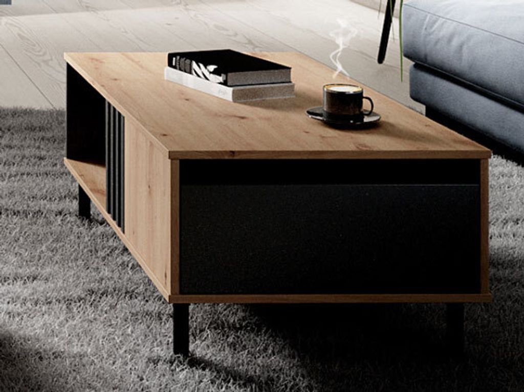 Couchtisch Wohnzimmertisch Ziertisch 100x60cm Sand Grange Eiche 80144290