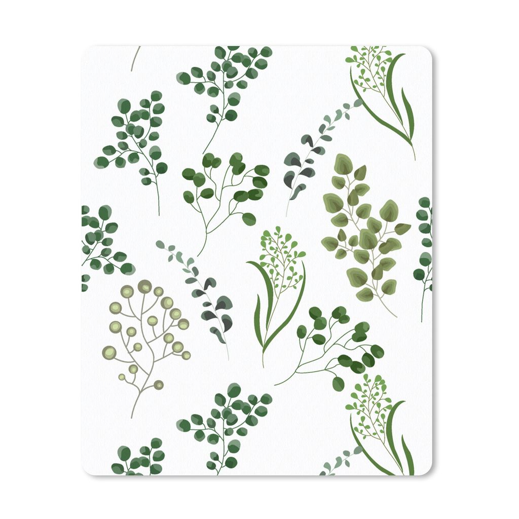 MuchoWow Mauspad Mousepad Kräuter - Eukalyptus - Gestaltung 30x40 cm - Mousepads - Maus Mat - Pad - Mausunterlage - Mausmatten