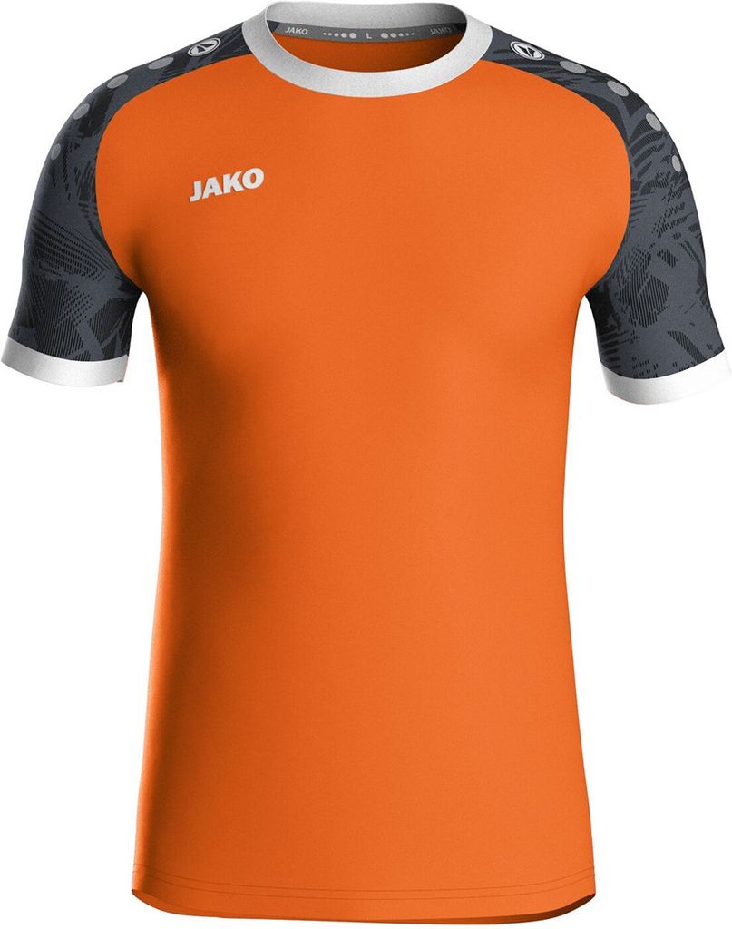 JAKO Kinder Trikot Iconic KA, Farbe:neonorange/schwarz, Größe:116