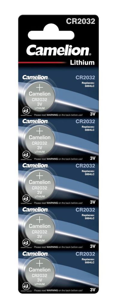 Lithium Knopfzelle Camelion CR2032 5er Blister Produktbild 