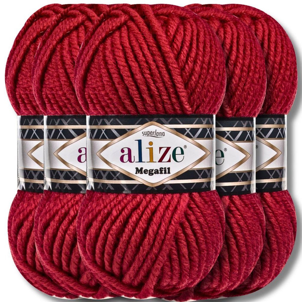 Alize 5x 100 g Superlana Megafil hrubá vlna, jednofarebná, Obrázok produktu 