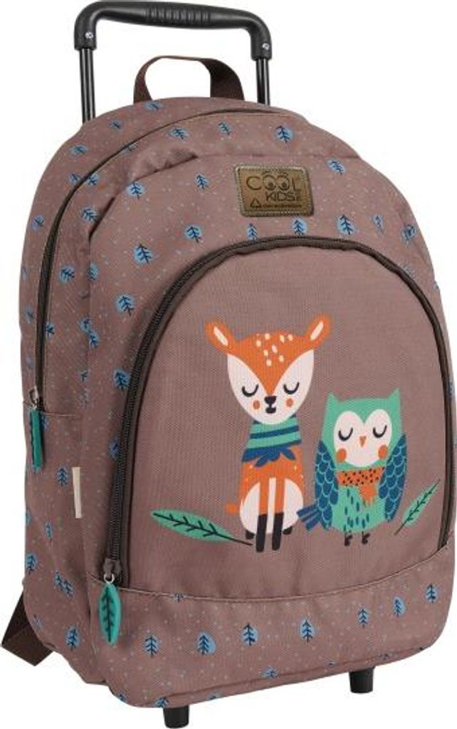 Perletti Grüner Eulen- und Kitz-Rucksack für Kinder, 14411 Produktbild 